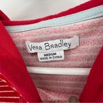 Vera Bradley  velour stripe red hoodie medium Photo 2
