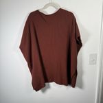 Vince Ribbed Cashmere Wool Poncho Sweater Henna Brown Oversized Womens XS Photo 8