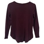Apt. 9  Burgundy V-Neck Long Sleeve T-Shirt Small Tee Wine casual athleisure Red Photo 1