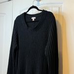 White Stag  Sweater Womens Black Textured Knit Long Sleeve Plus Size 2X/24W # Photo 2