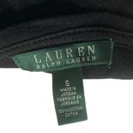 Ralph Lauren V Neck Fitted Cuffed Sleeve Black T Shirt Size Small Dark Academia Photo 4