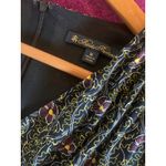 Brooks Brothers Violette Jersey Knit Print Wrap Front Dress Size Medium M Black Photo 3