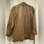 VTG West Bay Women’s Brown 100% Top Grain Leather Blazer Jacket Button Size 10 Photo 12