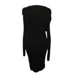 NWT Black Ribbed Stretchy Sweater Dress Mock Turtleneck And Now This Classic Size L Photo 2