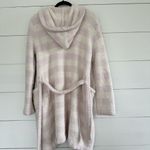 Barefoot Dreams Women’s Size 1 Pink White Striped Robe with Belt Photo 3