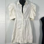 frame denim Frame Gillian Puff Sleeve Cotton Mini Dress in Cream/Ecru Size Medium EUC Photo 2