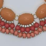 Handmade Multi-Tone Coral Pink Orange Rhinestone Necklace Photo 5