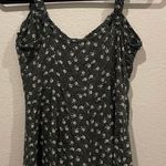 Urban Outfitters Floral Ruffle Button-Front Green Romper Photo 7