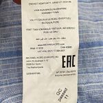 Michael Kors  Blue Striped Chambray Front Tie Linen Blend Sleeveless Top Size XL Photo 10