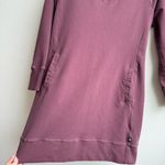 American Giant Moto Hoodie Dress Burgundy Red Sweatshirt Pullover Tunic Medium Photo 1
