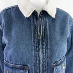 Madewell NEW Sherpa-Lined blue Denim Zip Jacket, size M, NWT Photo 7