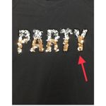 Torrid Party Gold Sequin Leopard Sweatshirt Long Sleeve Round Neck Black 2 Photo 6