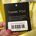 NEW Alieva Butter Yellow Tiered Midi Dress Off Shoulder Puff Sleeve Size Medium‎ Photo 9