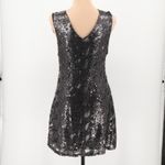 EXPRESS Sequin Metallic Cocktail Mini Dress Womens Party 2010s Glam Hoco Club Size L Photo 4