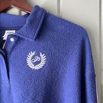 PINK - Victoria's Secret NWT  Blue Cropped Polo Sweatshirt Women’s size XXL Photo 2