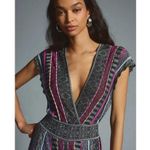 Anthropologie 💕💕 Cecilia Prado Striped Deep-V Wide leg Jumpsuit XS NWT Photo 4