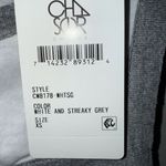 Chaser  Women's White and Gray Stripe Tank Top XS NEW #714 Photo 2