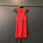 Herve Leger Revolve Herve By Herve Léger High Neck halter Bandage mini Dress red cardinal L Photo 10