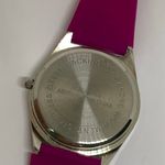 PCA ladies silver tone quartz analog wrist watch 34mm purple band running Photo 4