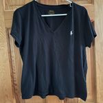 Ralph Lauren Polo  women’s vneck tshirt in black size xl Photo 2