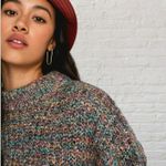Urban Outfitters Casey Mock Neck Sweater S Multicolor Marled Knit Cropped Photo 0