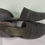 Eileen Fisher  Grey Size 9 Flute Suede D’Orsay Flat Pointed Toe Leather Neutral Photo 3