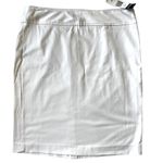 CHAPS  Modern White Knee Length Straight Pencil Skirt Size 12 Career‎ Photo 1