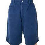 Vintage 80s Paris Sports Club Navy Blue High Waisted Denim Shorts Size 25 Photo 0
