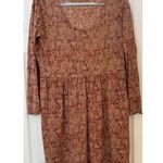 Peruvian Connection Tunic Dress Sz MED Brown Lightweight Pima Cotton Autumncore Photo 0