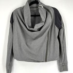 Lululemon Grey Sway Asymmetrical Jacket Moto Gray Full Zip Sweatshirt Size 6 Photo 0