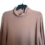 Old Navy  Top Womens 3X Brown Mock Neck Ribbed Stretch Blouse Photo 1