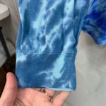 PINK - Victoria's Secret  women's blue tie dyed pullover hooded casual shirt large Photo 1