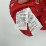 Madewell  Red Tiered Sleeve Peplum Top in Metallic Prairie Posies Ruffle Size 4 Photo 11