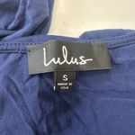 Lulus  Garden District Wrap Maxi Dress 3/4 Sleeve Casual‎ Elegant Navy Blue Small Photo 9