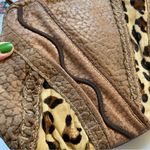 Vintage 80s 7 Seven By Demitri Brown Leather Leopard Patchwork Purse Photo 11