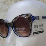 Nine West  Blue Brown Tortoise Cat Eye Sunglasses New Photo 0