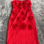 Romeo + Juliet Couture  Red Rose Strapless Mini Dress Photo 0