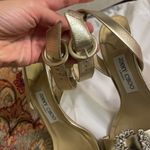 Jimmy Choo RARE swarovski crystal champagne gold heels Photo 5