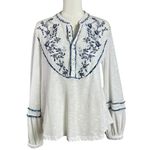 Urban Outfitters Free People Western Bohemian Sundance Kid Embroidered Pearl Snap Henley Top M L Photo 12