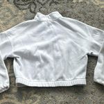 Calvin Klein Performance 1/4 Zip Cropped Pullover White Large Photo 5