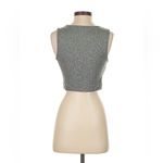 Zobha  size medium Gray Twist Front Crop Top Photo 1