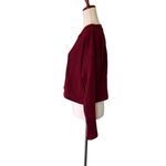 Wild Fable Oversized Ribbed Cropped Burgundy Top Photo 5