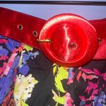 Caroline Constas Reign Floral Belted Tiered Mini‎ Skirt NWT Size L Black Size L Photo 6