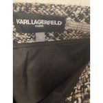 Karl Lagerfeld Paris Tweed Mini Skirt Black Beige Gold Accents Size‎ 12 Photo 7