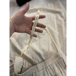 Vintage Linen Blend Oatmeal Pull On Midi Skirt Size 18W Cottagecore Prairie Boho Photo 5