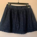 Stradivarius Navy Lace Mini Skirt Photo 0