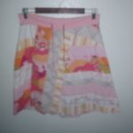 Billabong M Boho Summer Cotton Pink Patchwork Mini Skirt Photo 3