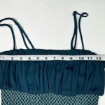 Free People Intimately  Teal Green Ruched Silky Cropped Cami Tank Top XS Witchy Photo 4