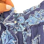 Derek Lam Collective Junia Ruched Sleeve Blue Floral Dress Photo 12