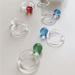 Cute ring transparent ring acrylic ring resin ring lovely ring y2k ring 2000s ring Photo 3